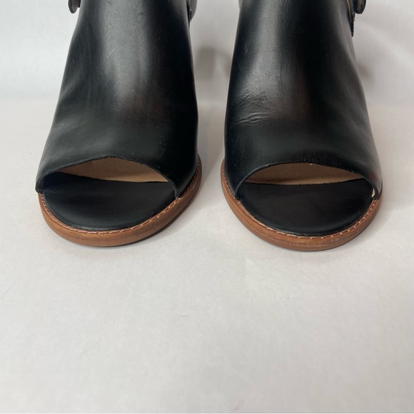Madewell Riley Black Leather Convertible Sling Back Mules Size 10 - Picture 7 of 15